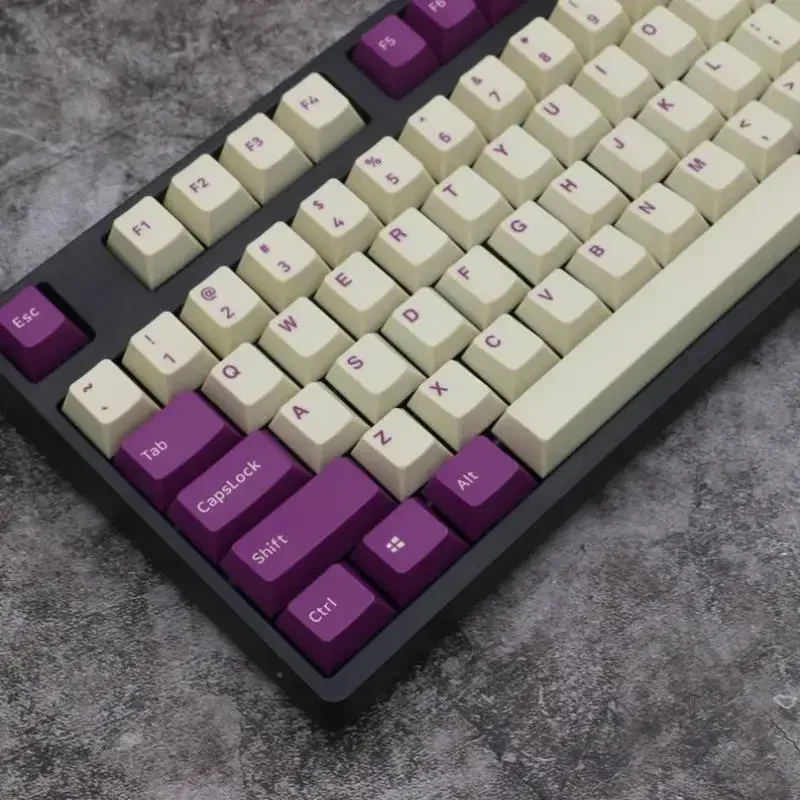 /Milk purple key 87 cap keycap Original factory adaptation 104 height PBT standard molding/two color 108