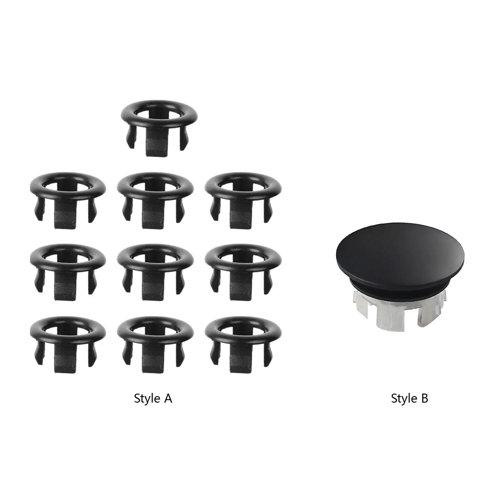 Basin Sink Overflow Cap Portable Basin Cover Trim Ring Sink Overflow Trim Ring for Bathtub Restroom Shopping Mall Hotel Bathroom