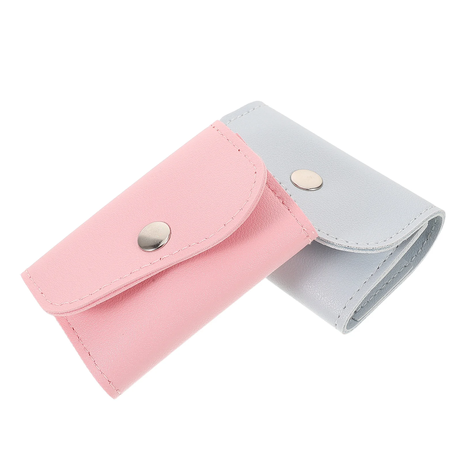 

2Pcs Nail Drill Bits Storage Case Professional Organizer Snap Button Portable Salon Use Clear Material