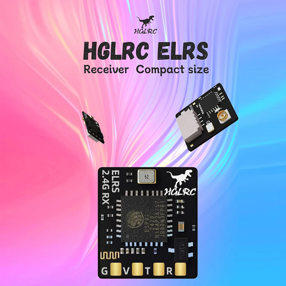 HGLRC ELRS 2.4G RX-T استقبال 500MHZ معدل التحديث ELRS RX لطائرات بدون طيار RC FPV