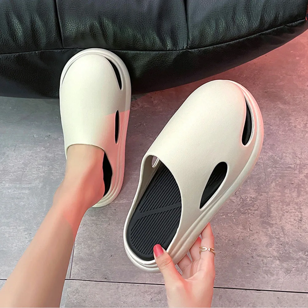 Sandalen Man Zomer 2024 Witte Volwassen Dames Sandaal Pvc Sandaal Outdoor Slippers Bad Slippers Dikke Schoenen Comfortabele Schoenen