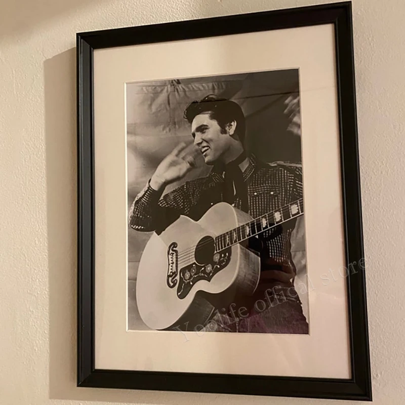 Pop Musician Elvis Poster Canvas Art Prints , The King Kiss Painting Rock Roll Music Star Wall Art Picture Home Room Decor