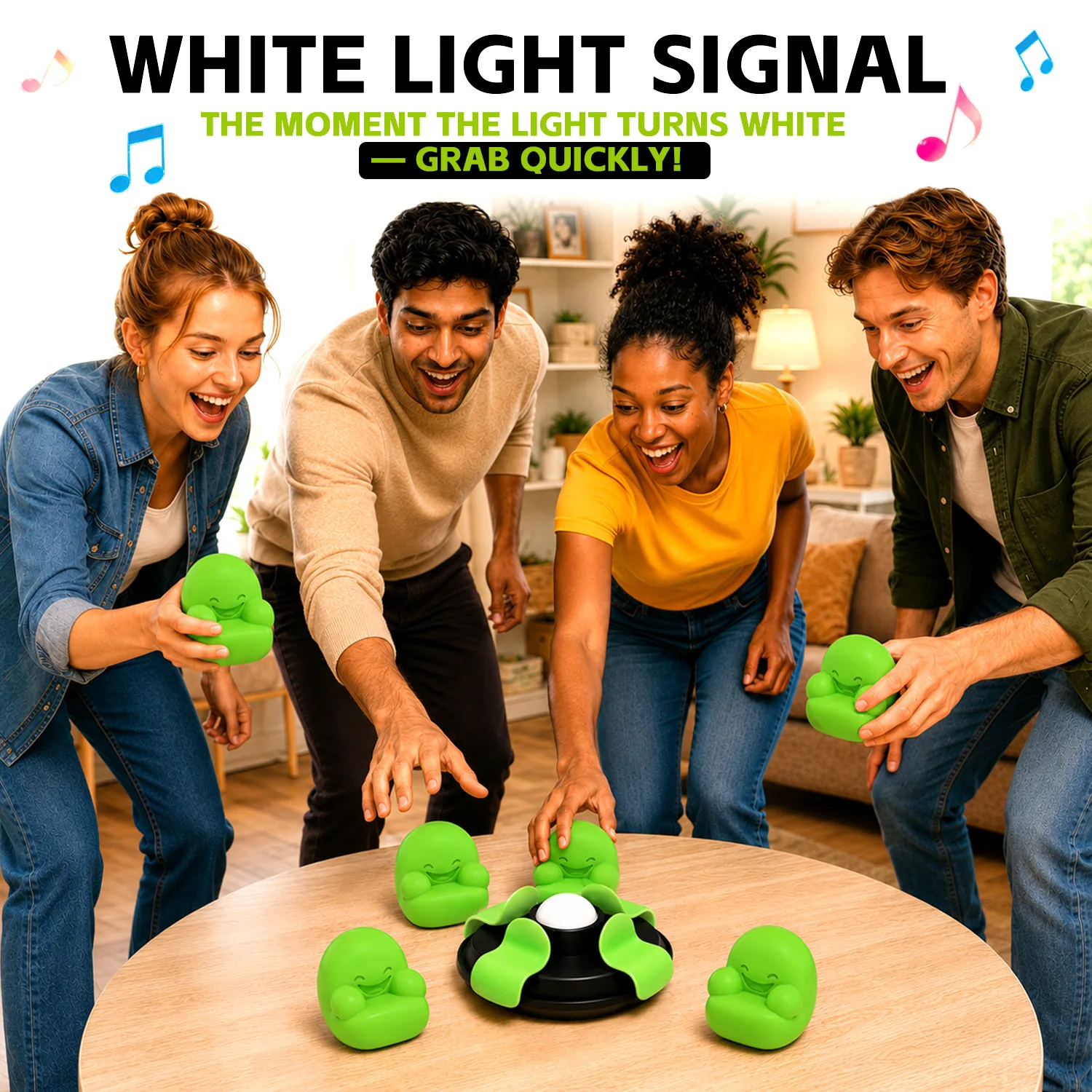 Music Sofa Musical Grab Chair Board Game Light & Sound Reaction Game Multiplayer Family Party Tabletop Interactive for Gathering