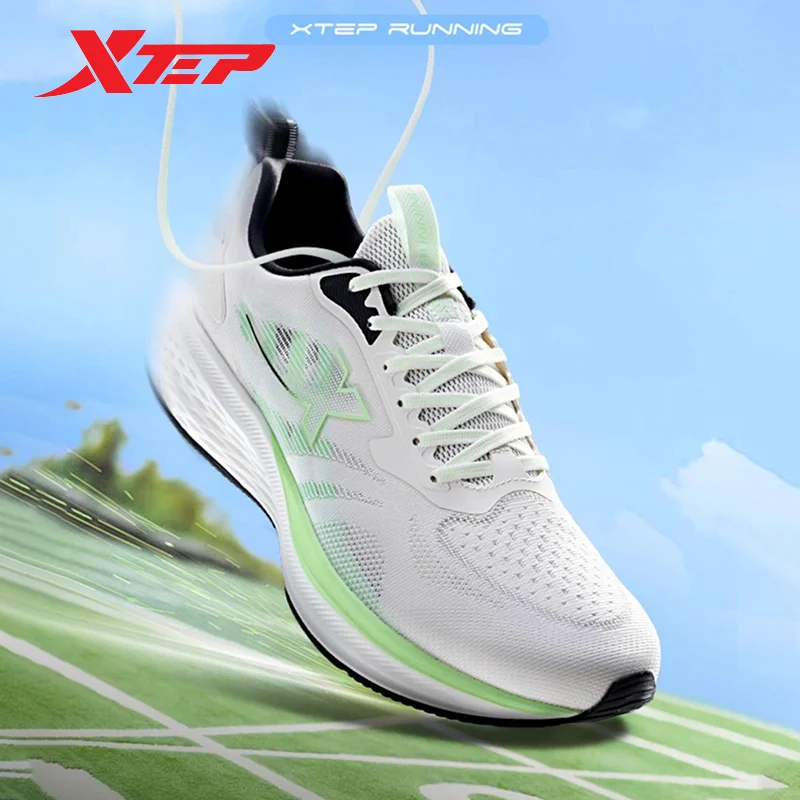 Xtep Running Shoes For Men 2024 Spring Rebound Men\'s Sports Shoes Comfortable Sports Cushioning Stability Sneakers 876119110046