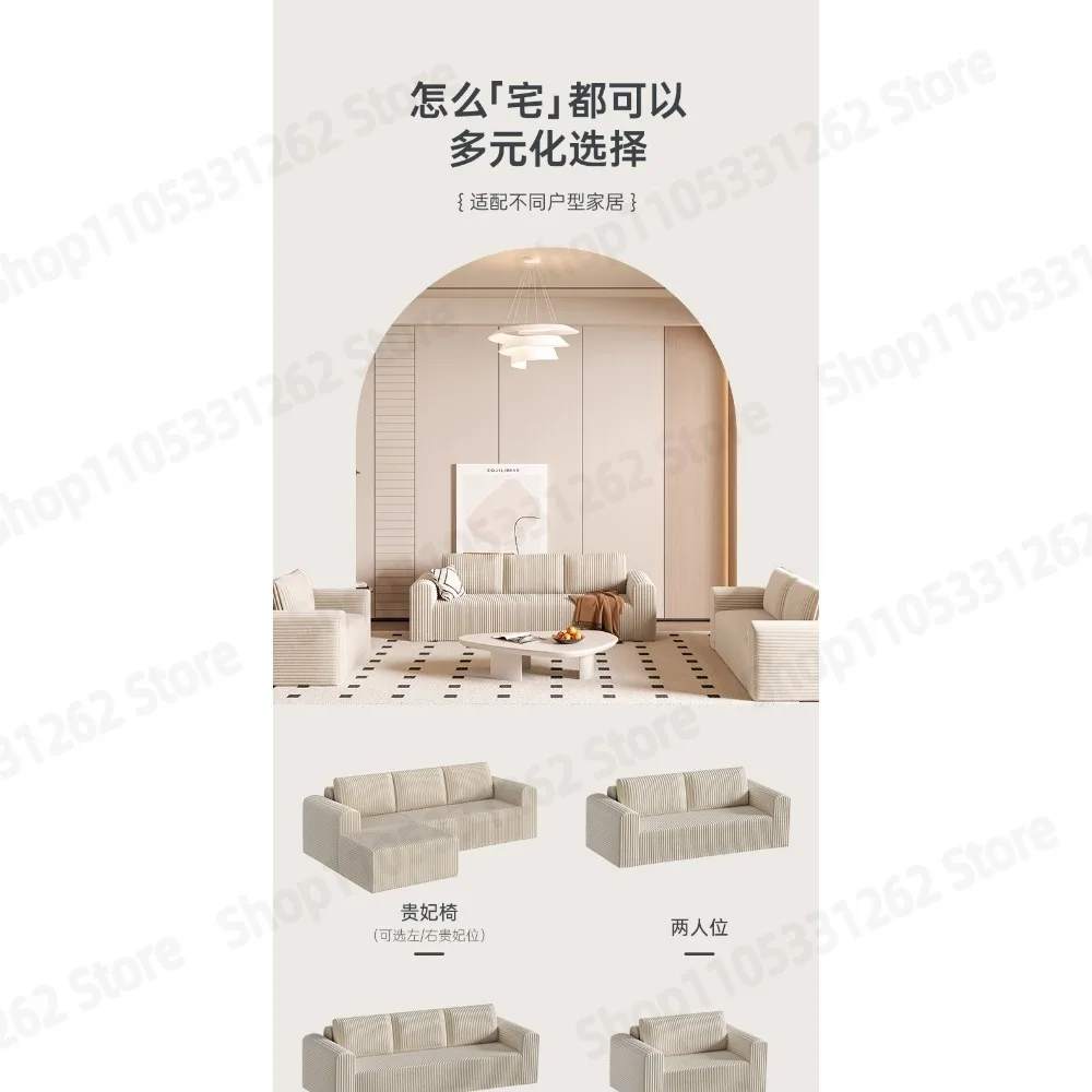 Compressed Fabric Cloud Sofa Single Double Seater Compact Space‑Saving Couch For Living Room Bedroom Rental Apartment