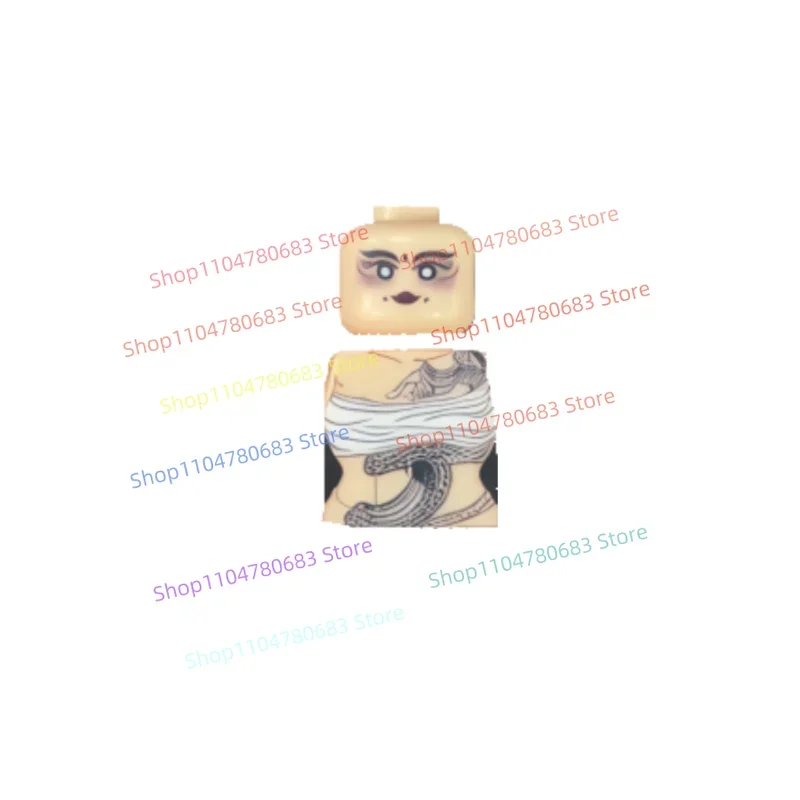 MOC Bouwstenen Kawaii Meisje Lange Speer Krijger Mini Figuur Assemblage Model Display Anime Cartoon Desktop Decor Speelgoed Cadeau
