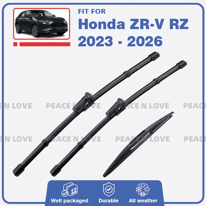 

Комплект щеток стеклоочистителя для Honda ZR-V RZ 2023 2024 2025 2026 3 шт. щетки для переднего и заднего лобового стекла, автоаксессуары для окон ветрового стекла