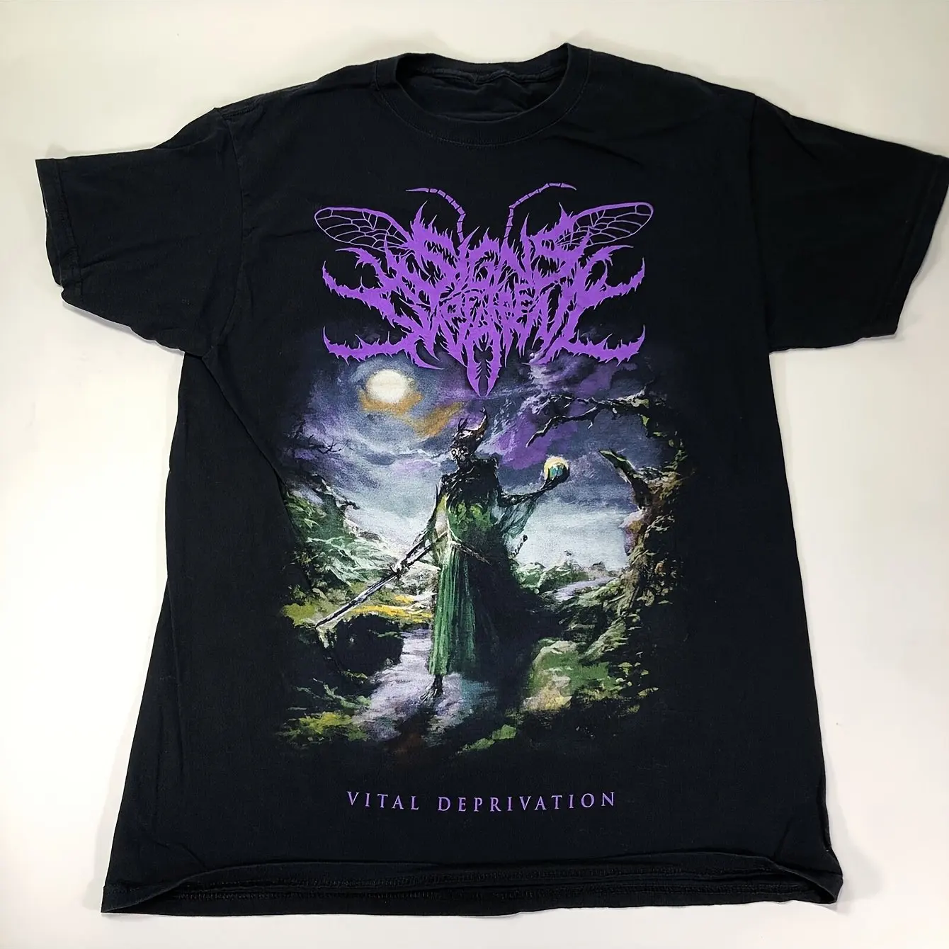 

Signs of The Swarm Vital Deprivation Album Band Logo Size M Medium Shirt Graphic Short Sleeve Shirt Unisex Men Women Summer