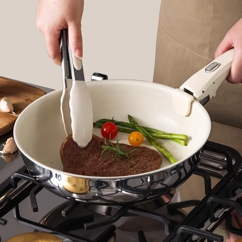 

Stainless Steel Detachable Handle, Non Stick Pot, Complete Set of Household Kitchen Cookware, Universal Electromagnetic Stove