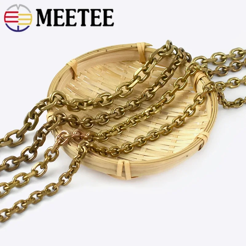 50cm Fashion Solid Brass Wallet Chain Men Belt Pants Keychain Trousers Jeans Metal Bag Chains DIY Leather Crafts Accessories