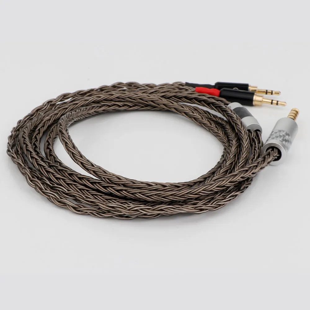 Hifiman Sundara he400i he400s he560 2x3.5mm用の16コア7noccハンドヘルドヘッドフォンアップグレードコードケーブル