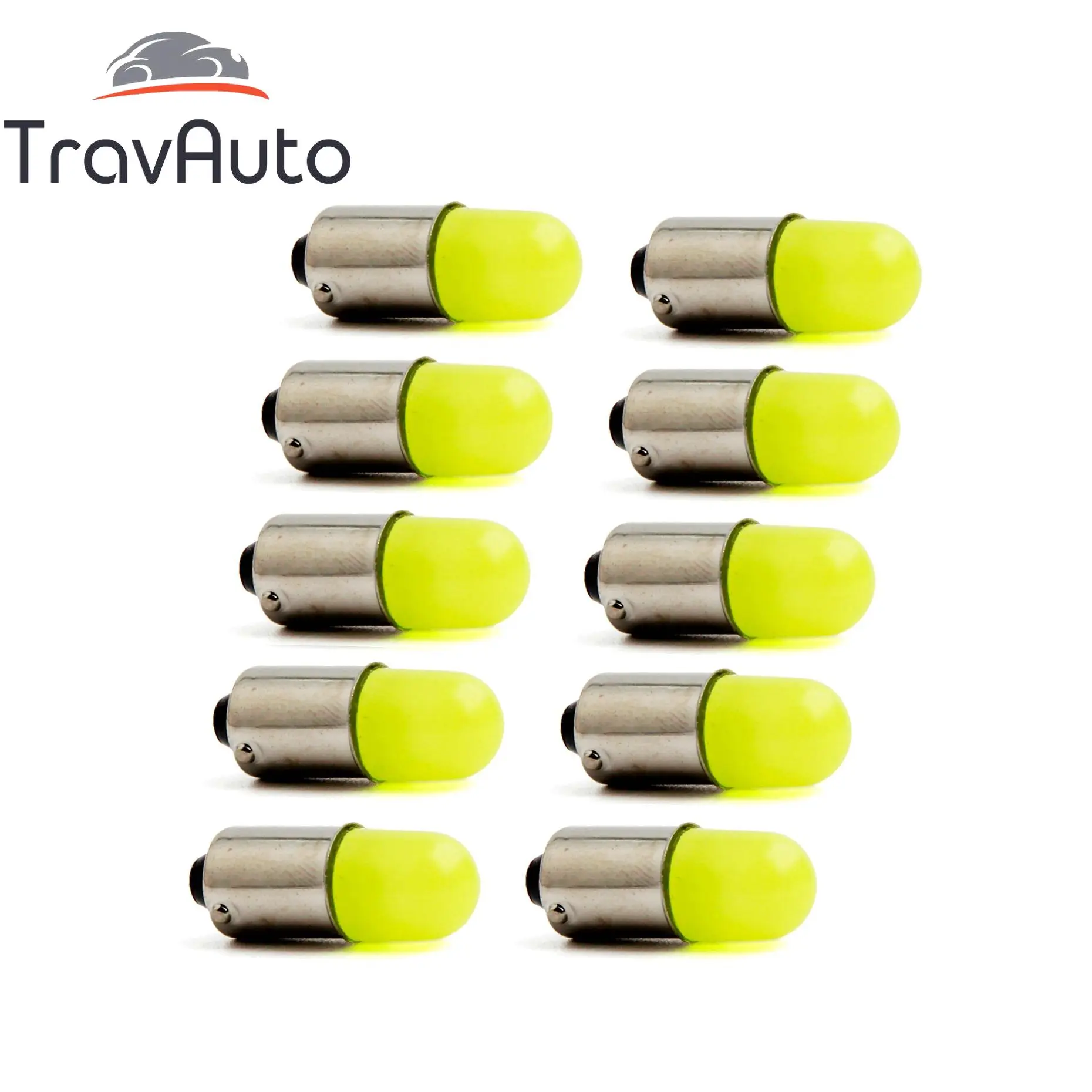 

10Pcs Car BA9S LED Bulb T4W H6W T11 363 Round 3D COB for Interior License Plate Light Marker Reading Door Lamp DC 12V White