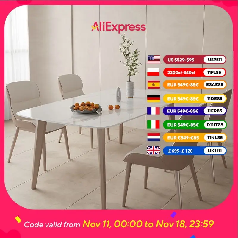 

Party Floor Dining Table Centerpiece Nordic Style Rectangular Dining Table Room Restaurant Esszimmer Tisch Furniture Home