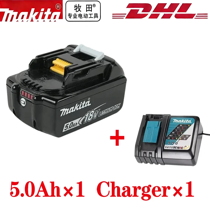 NIEUWE 2026 Originele 18V Makita 5.0Ah 6.0Ah Makita Batterij Vervangende Lithium Batterij BL1840 BL1850B BL1850 BL1860