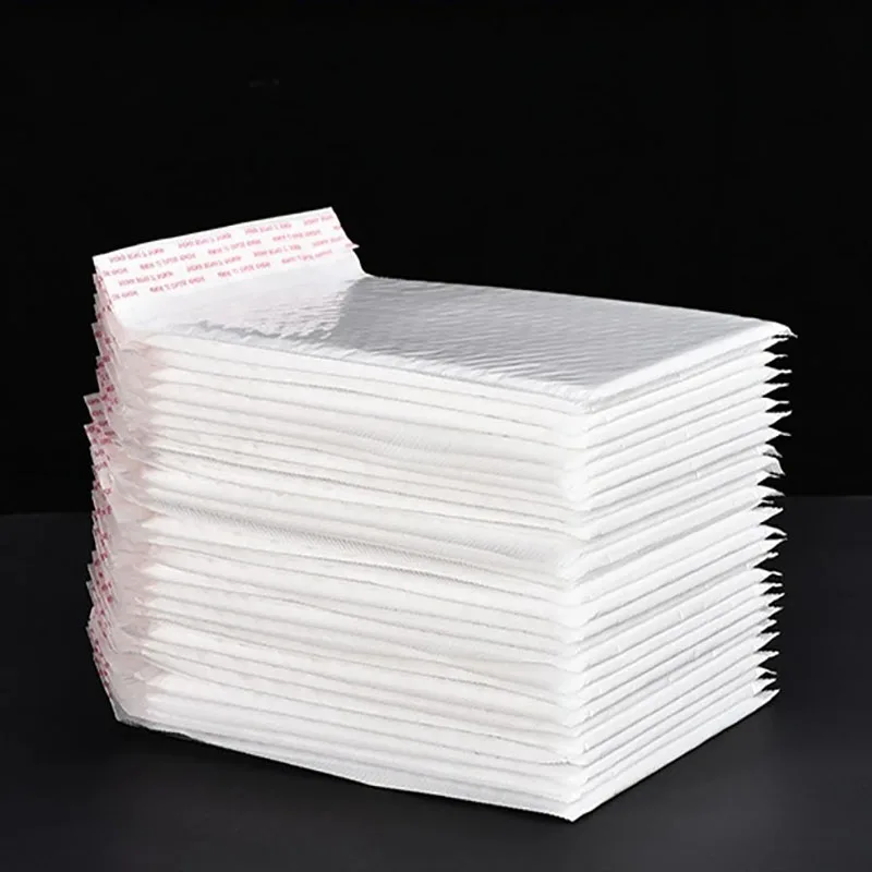 Bubble Mailers para embalagem Mailing, envelope branco acolchoado, auto selo, sacos de envio, presente, atacado, 80pcs