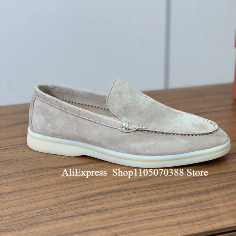 large size 35-51 highquality all Genuine leather walking men's loafers sheepskin Casual comfortable Sheep suede men's shoes