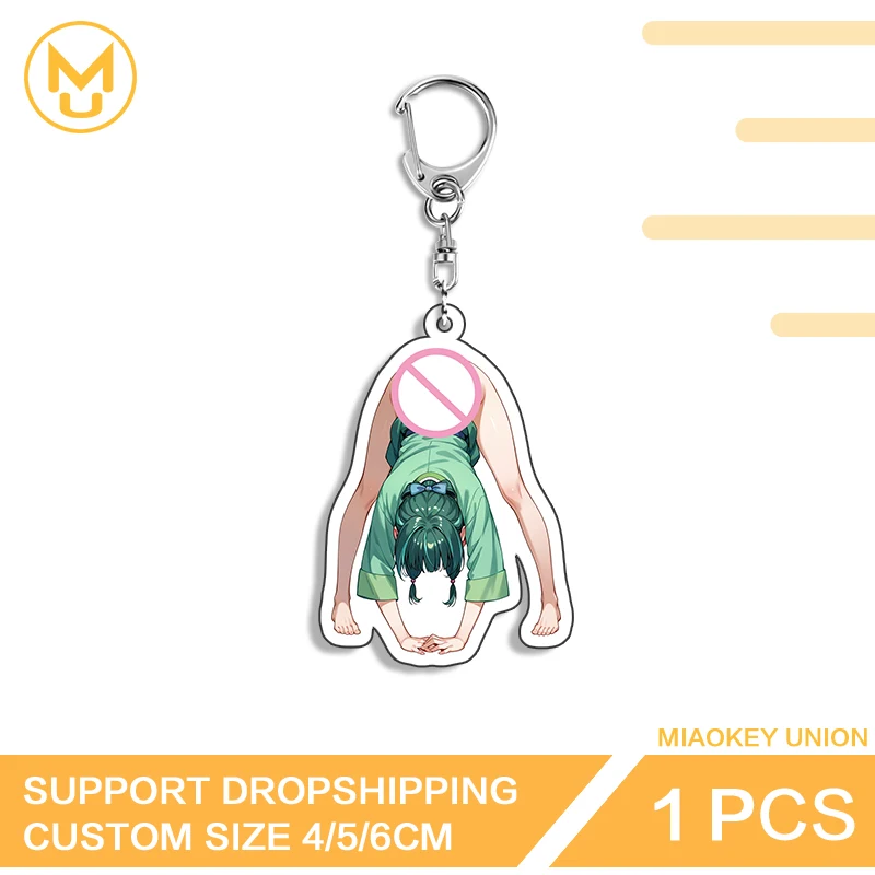 Llavero Sexy Mao Mao con Figura de Chica en Pose Jack O, Colgante de Vagina de Bolsillo, Accesorios NSFW Hentai, Ideal para Regalo o Recuerdo