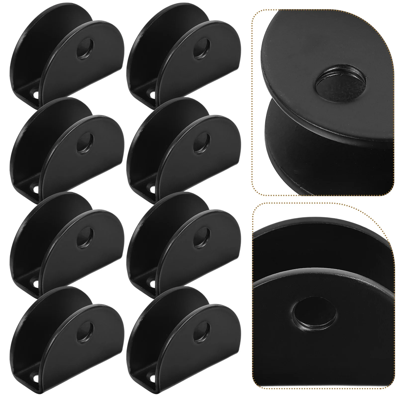 

8pcs Glass Clip Bracket Holders Stainless Steel Wall Mounting Mirror Hooks Floating Shelf Clamps Glass Fixing Solutions