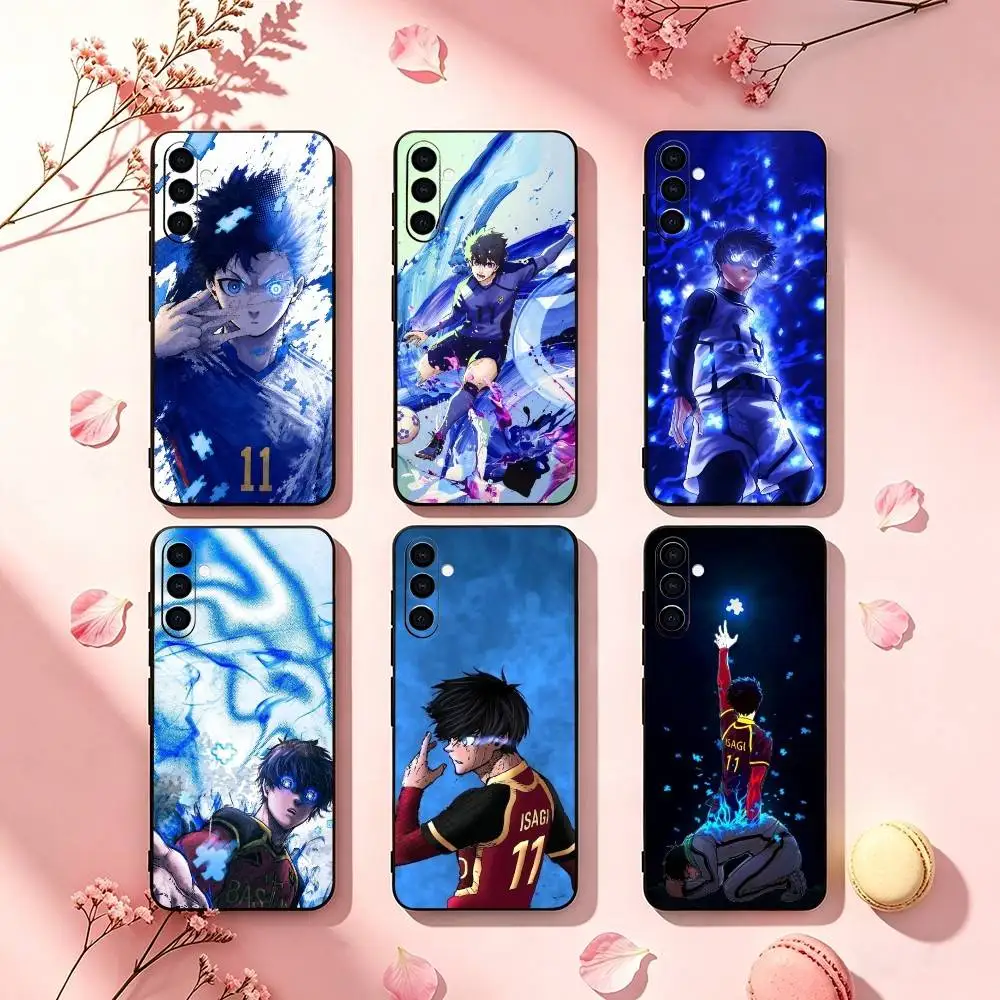 Blue Anime Lsagi Yoichi Hot Phone Case Black Silicone Soft For Samsung Galaxy A73,A72,A71,A70,A53,A52,A51