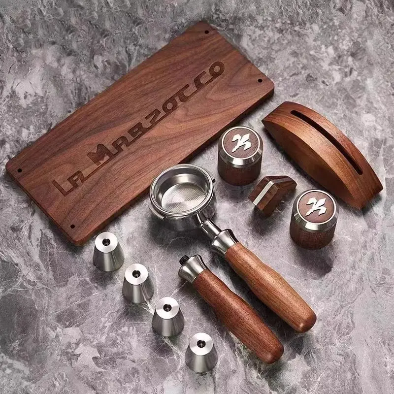 La Marzocco MINI GS3 Portafilter Handle - Walnut Wood with Metal Trim Replacement Kit