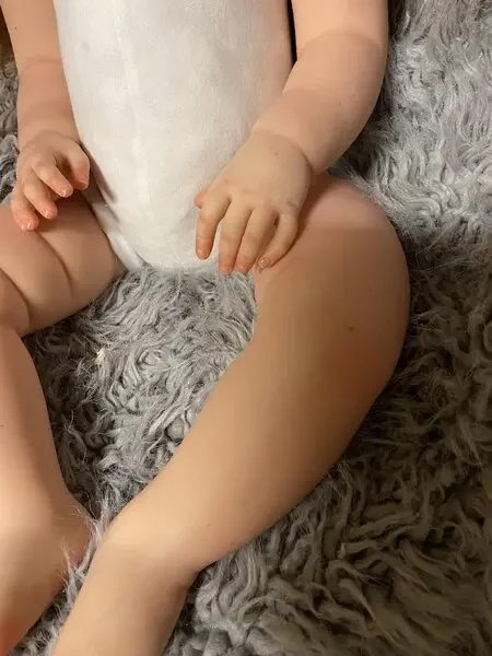 St.Store maßgeschneidertes 28-Zoll-Reborn-Baby Katie Marie mit handgewurzeltem Haar, DIY-Teil, Weihnachtsgeschenk