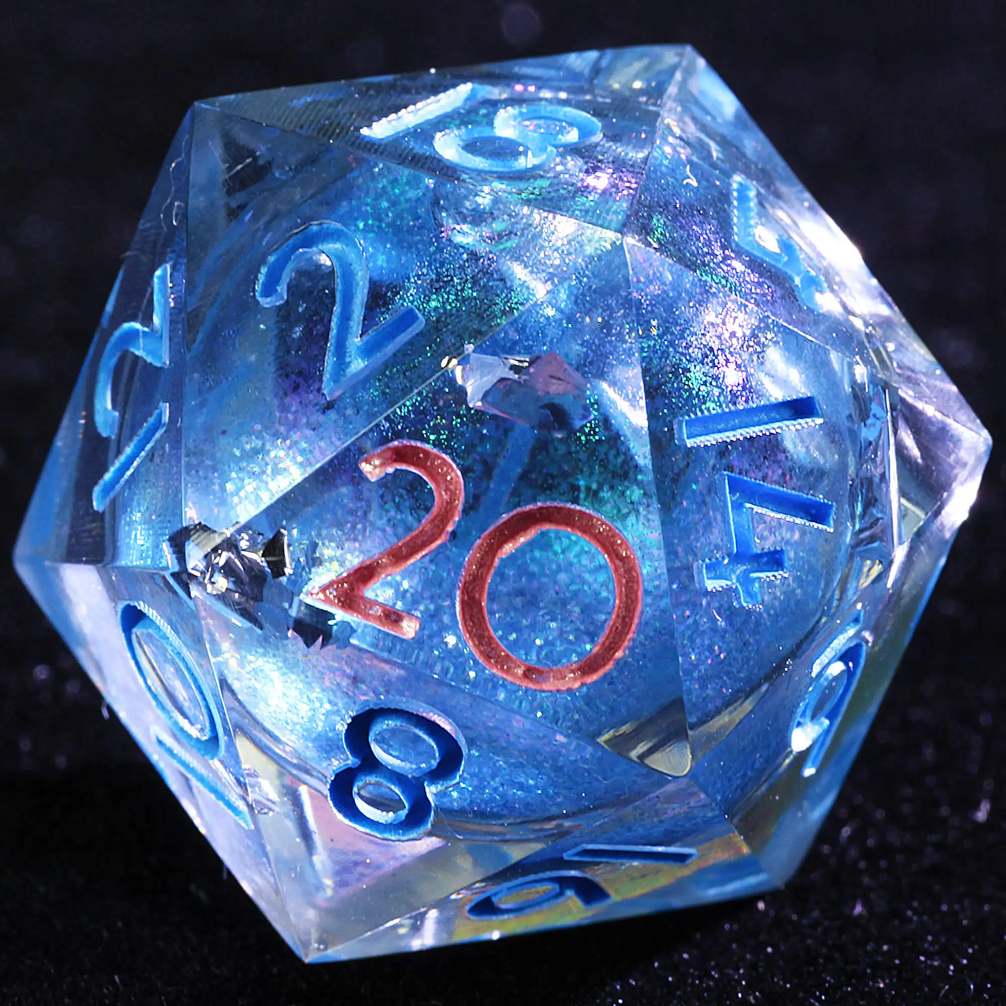 

Набор из 9 многогранных кубиков с жидким полимерным сердечником DD Viridian Hex Tide