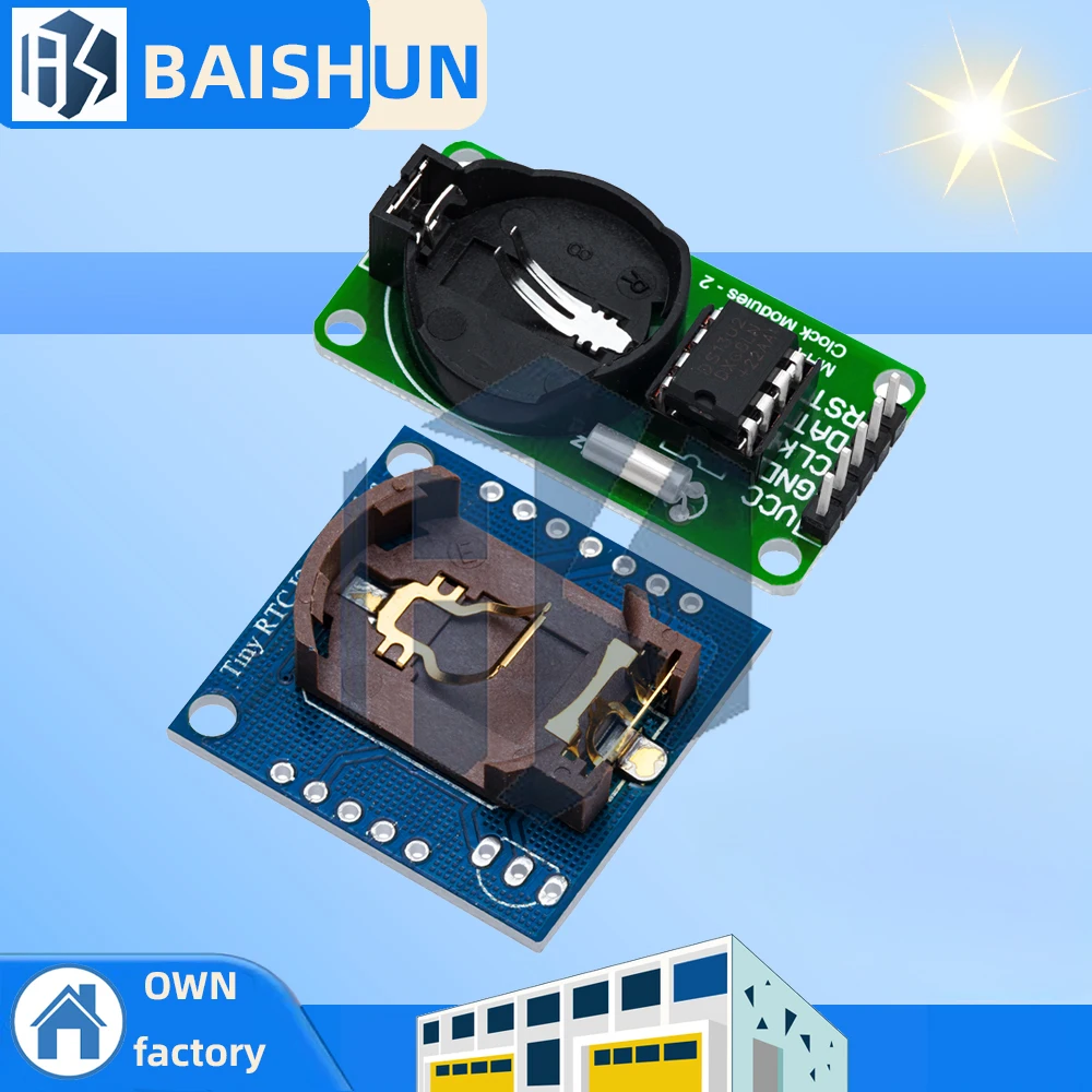 1PCS   I2C RTC DS1307 DS1302  AT24C32 Real Time Clock Module For AVR ARM PIC Tiny RTC I2C modules memory DS1307 clock