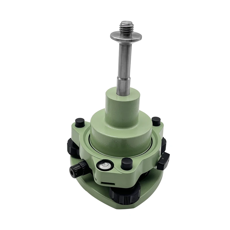 Green Three-Jaw Tribrach With Optical Plummet + High Adapter With 5/8 Thread Adaptor For Total Station GPS Surveying