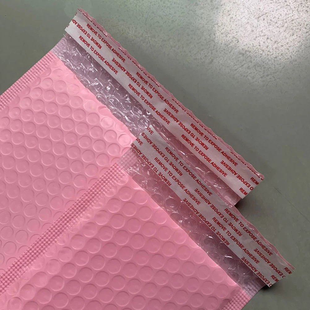 

50pcs Bubble Bag Co-extruded Film Lightweight Waterproof Mailing Envelopes Pink Cushion Shockproof Storage Pouch Express