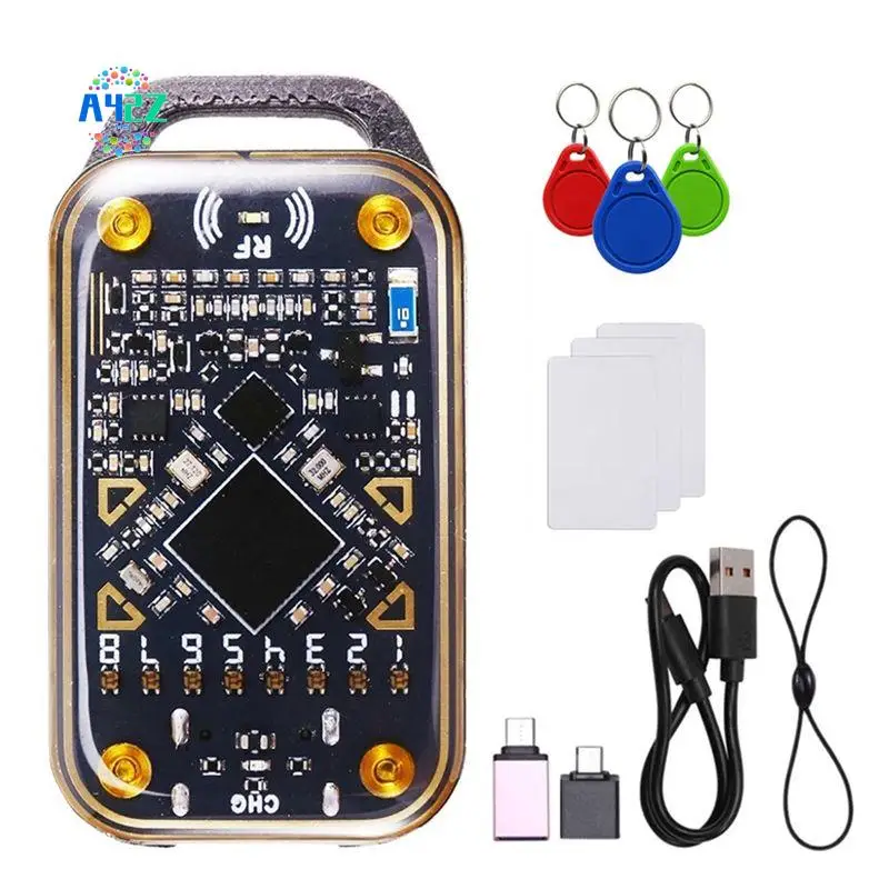 

A42Z-RFID Smart Chip Reader Chameleon Ultra Smart Card Emulator NFC Duplicator ID IC Card Decode+3XUID Keychain/Card