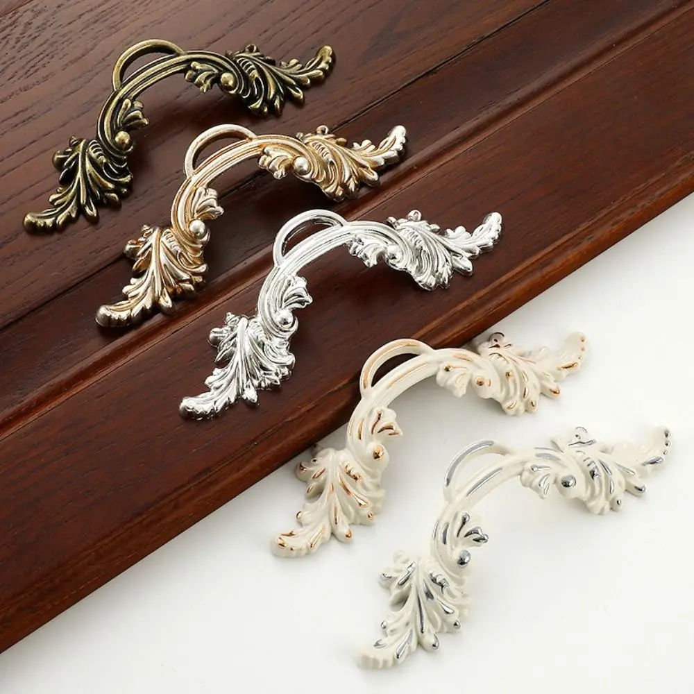Zinc Alloy Vintage Drawer Pulls Horizontal Sliding Design European Style Cabinet Door Handles Furniture Handles