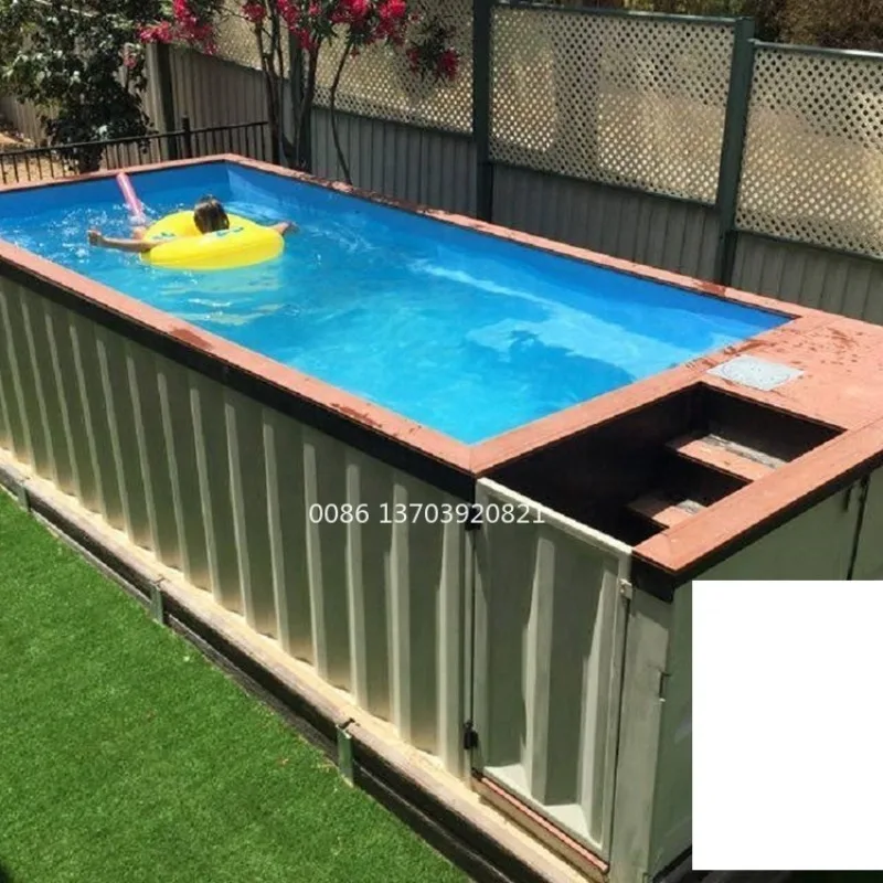 Shipping Swimming With for and Modular Pools Homes Home Prefab Ft House Liner Pd Large or Water Solar 40Ft Slow Container Pool