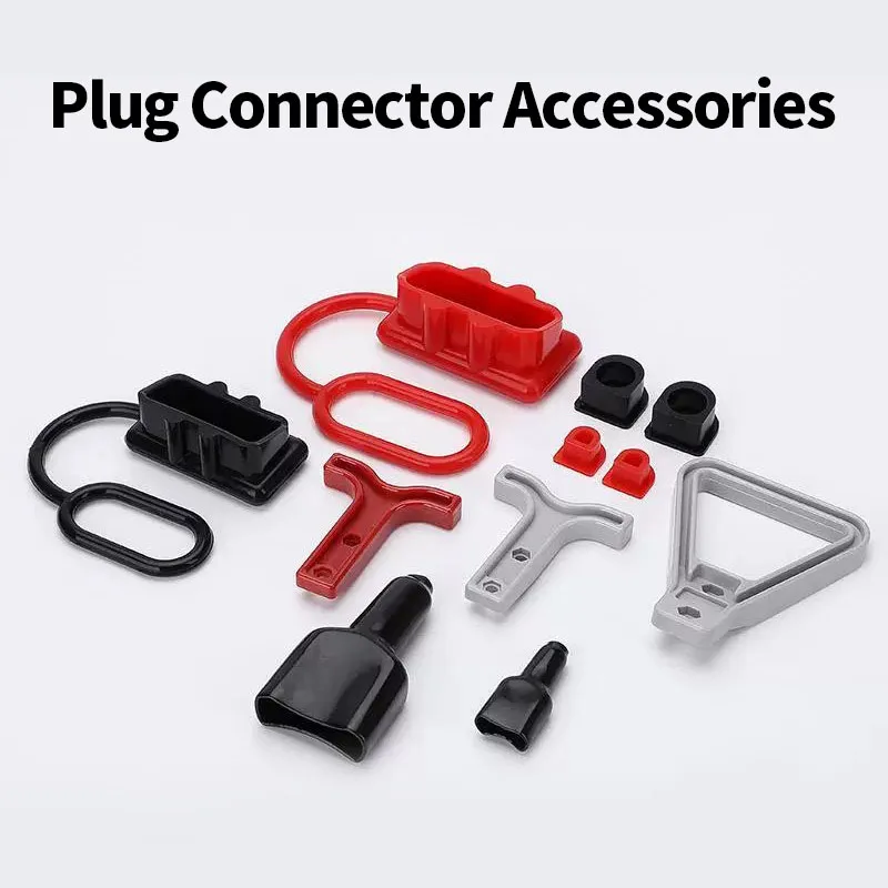 50A 120A 175A 350A 600V Double Pole with Copper Contact Power Connectors Accessories Handle Soft Rubber Dust Cover
