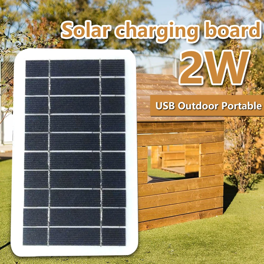 5V 2W Solar Panel Output USB Outdoor Portable Solar System Mobile Phone Chargers solar panel battery module generation board