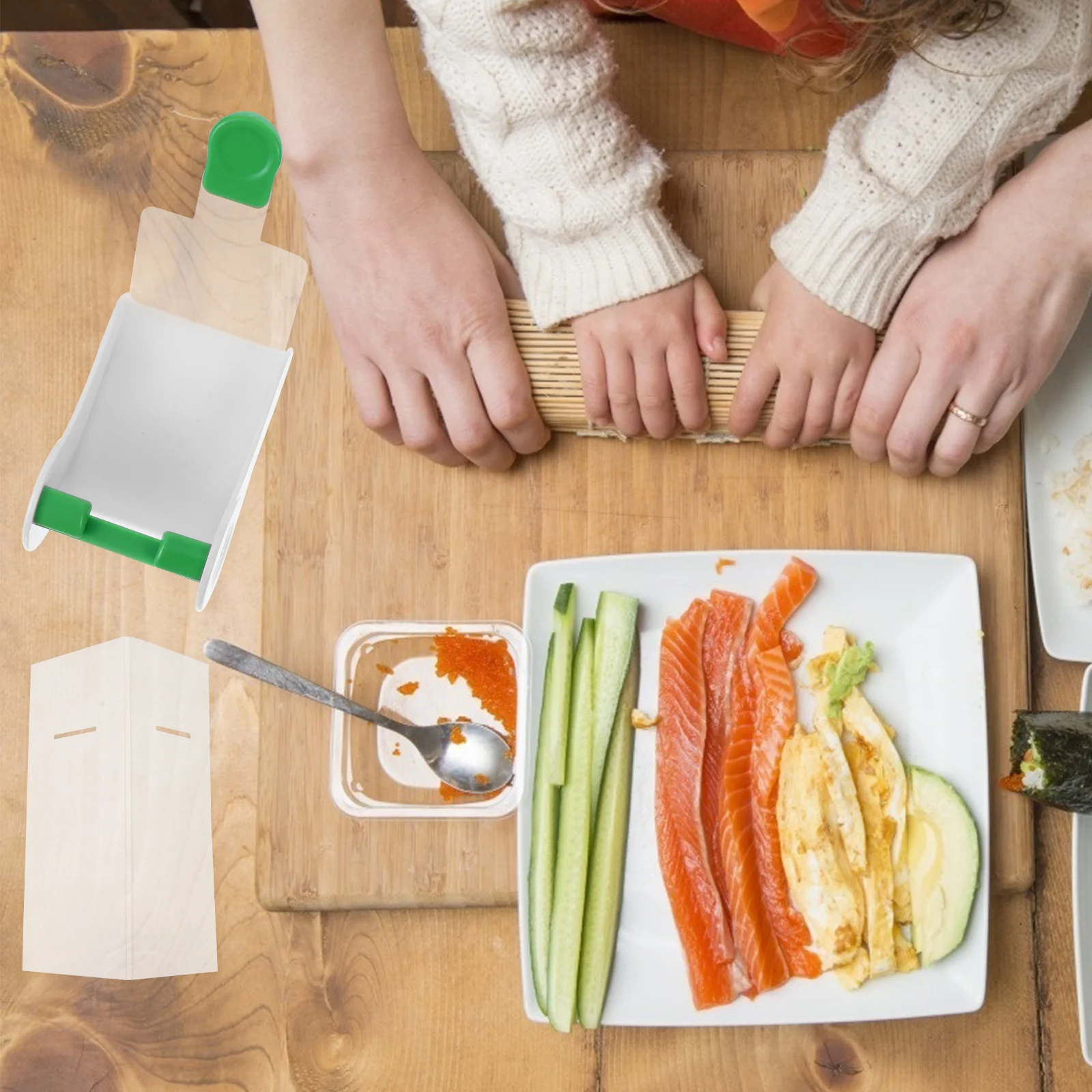 

1Pcs Sushi Roller Plastic Food Roller Multipurpose Kitchen Tool for Rolling Vegetables Meat Grape Leaves Lightweight