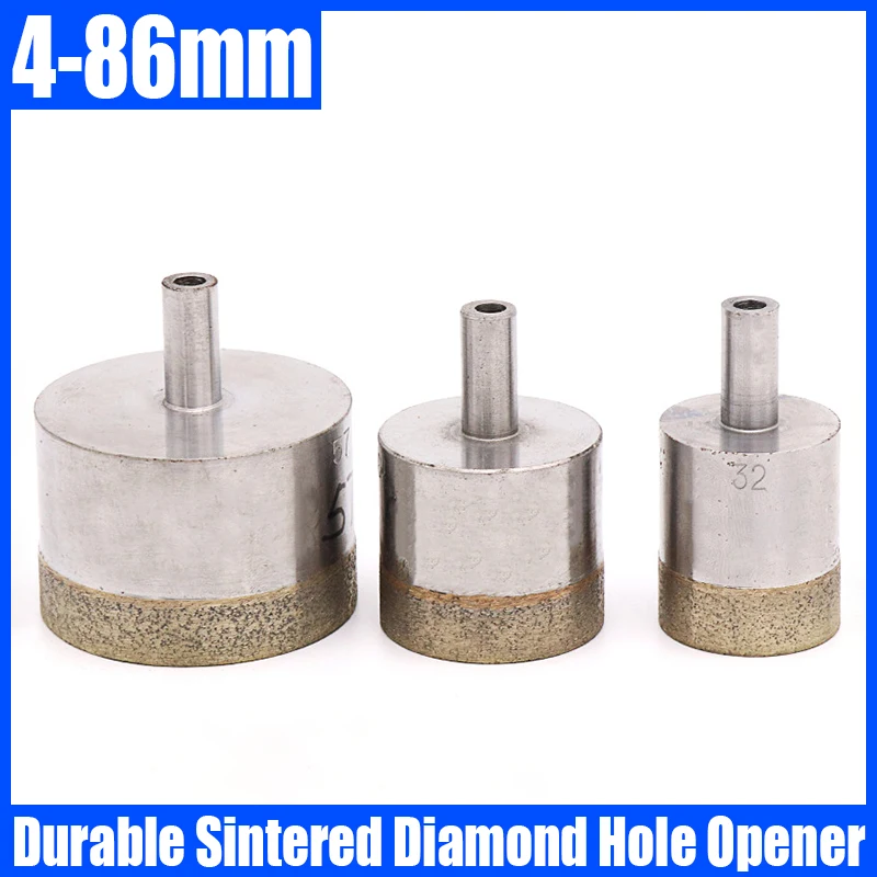 

1PC 4-86mm Sintered Diamond Hole Opener Straight Shank Hole Saw Drill Bit For Glass/Ceramic/Marble/Ceramic Tile Drilling Cutting