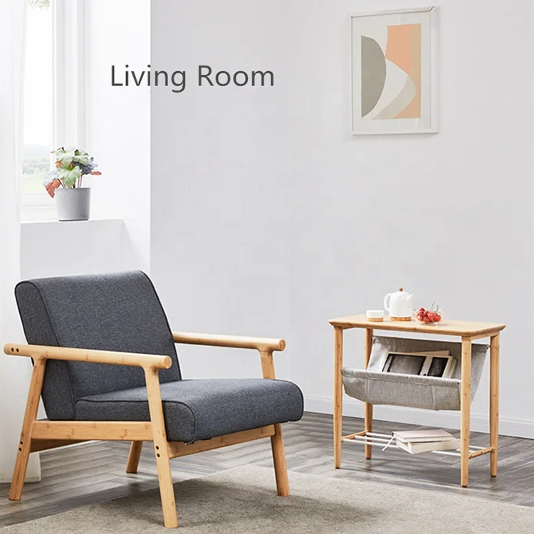 

Home Storage Bag MDF Bamboo Nordic Square Coffee Table Living Room Furniture