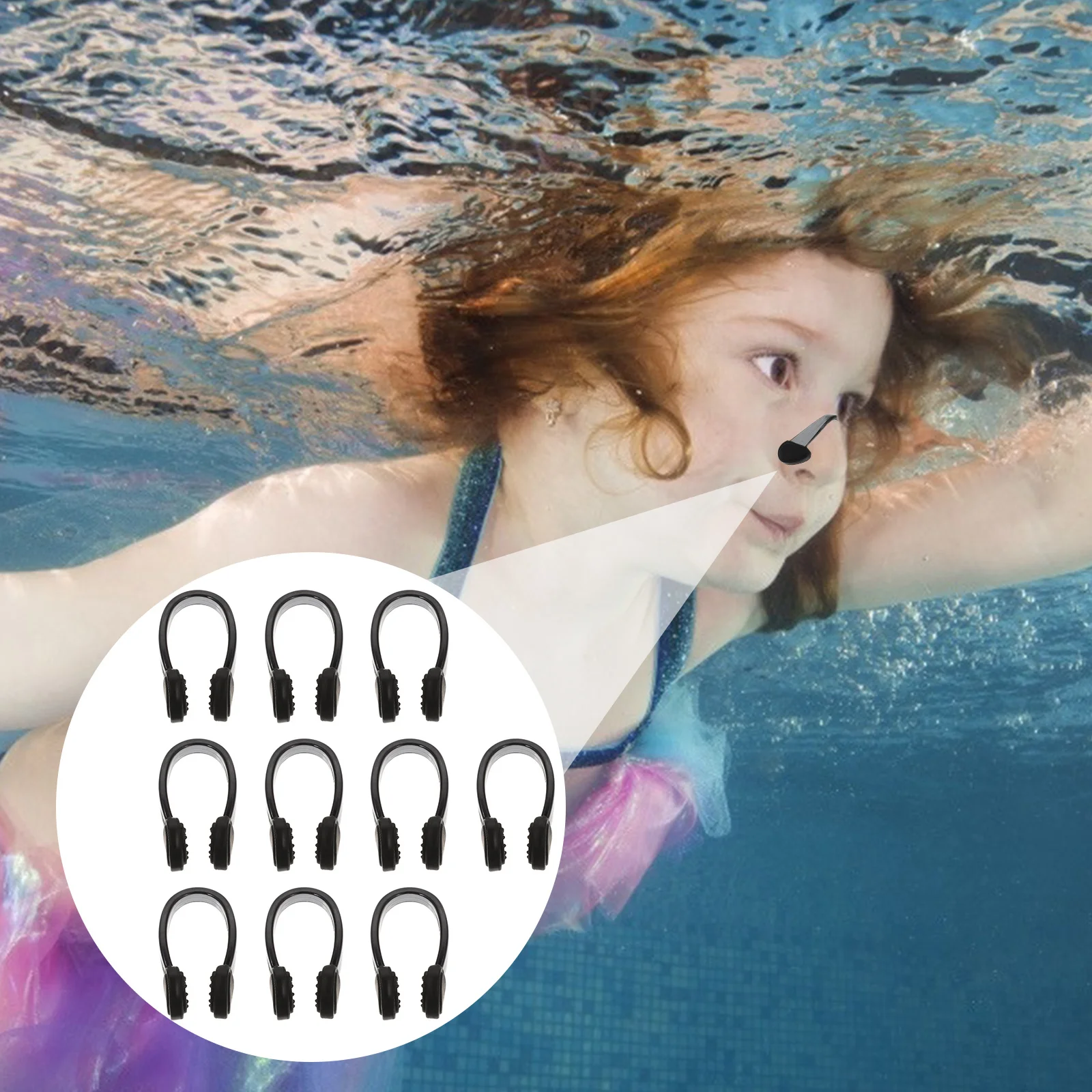

10Pcs Durable Swimming Nose Clips Anti-Choking Creative Waterproof Nose Protector Pool Accessories Pool Accessories