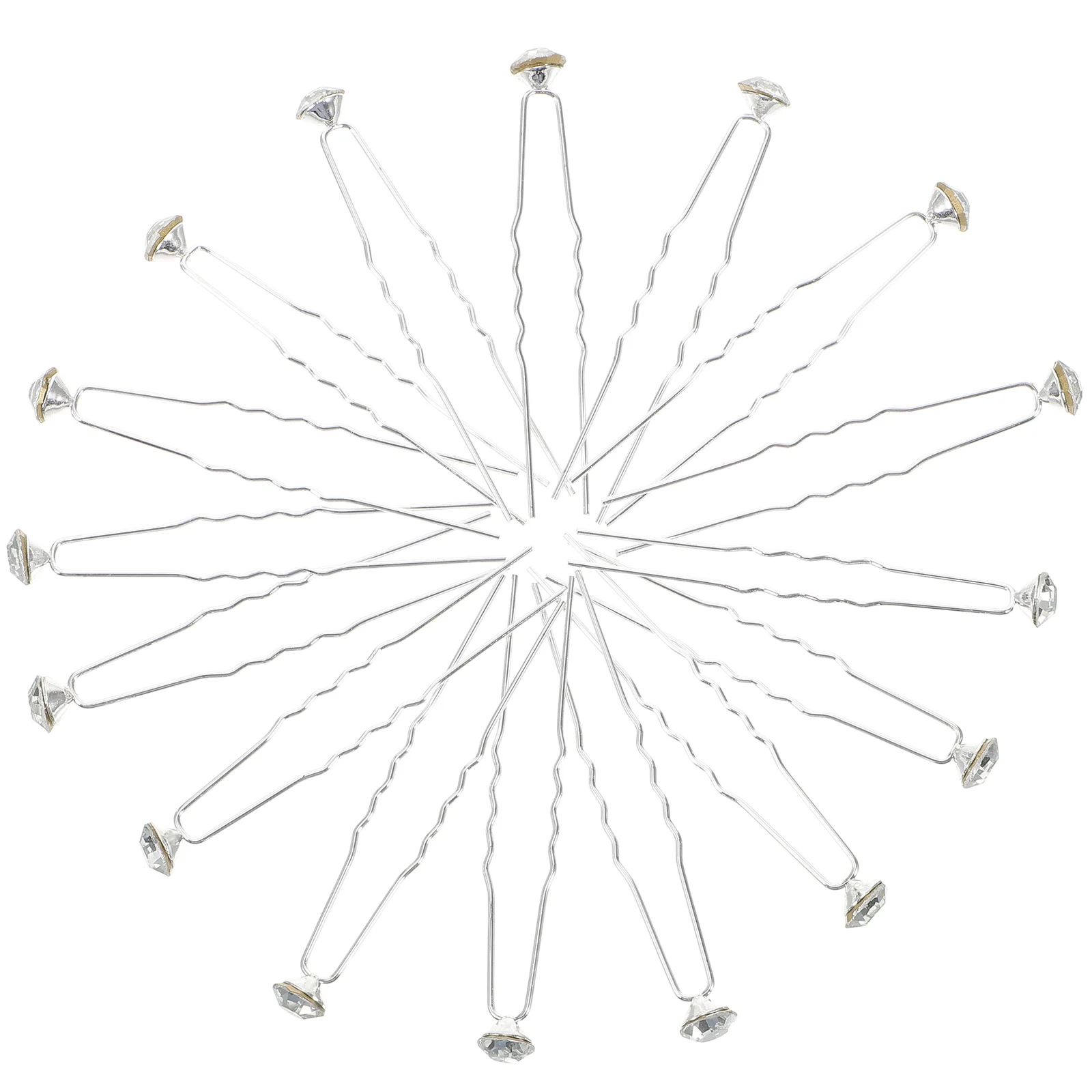 

40 Pcs Rhinestone Hairpins Beautiful Shaped Alloy Hair Decorations for Women Wedding Party Daily Life Smooth Edges