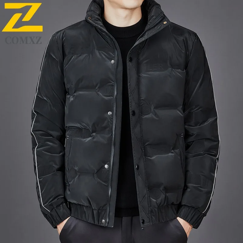COMXZ Parker Coat Luxury Thick Warm Business Minimalist Commuting Winter Jacket Skiing Windproof Puffer Jacket Men's Clothing