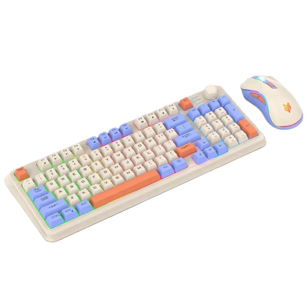 K82 Mechanische Gaming-Tastatur, RGB-Licht, Gamer-Tastatur, 94 Tasten, USB-Anschluss, Hotswap-Tastatur mit Kabel für Notebook, Laptop, Desktop