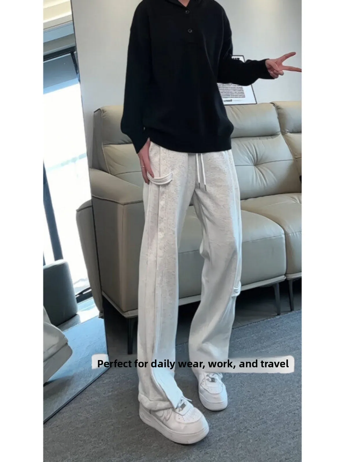 

Мужские утепленные брюки карго на флисовой подкладке, серые с белым цветочным принтом, прочные, деконструированные, с эффектом сильных складок, длинные повседневные брюки