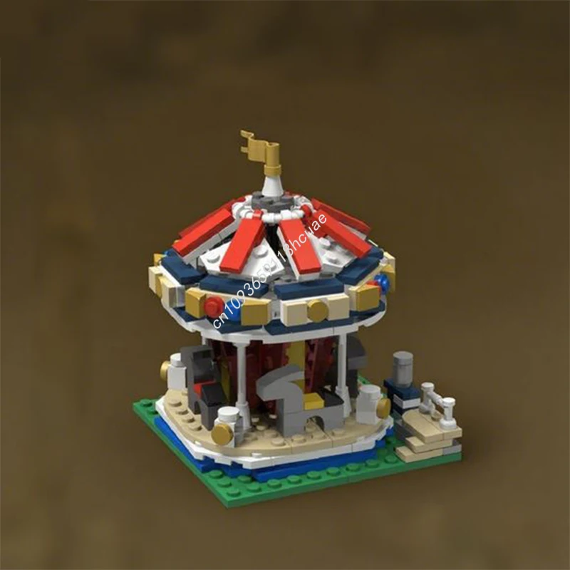 

256pcs MOC Mini Modular Buildings Mini Grand Carousel Modular Buildings Building Blocks Christmas Model Kids Children Toys Gift