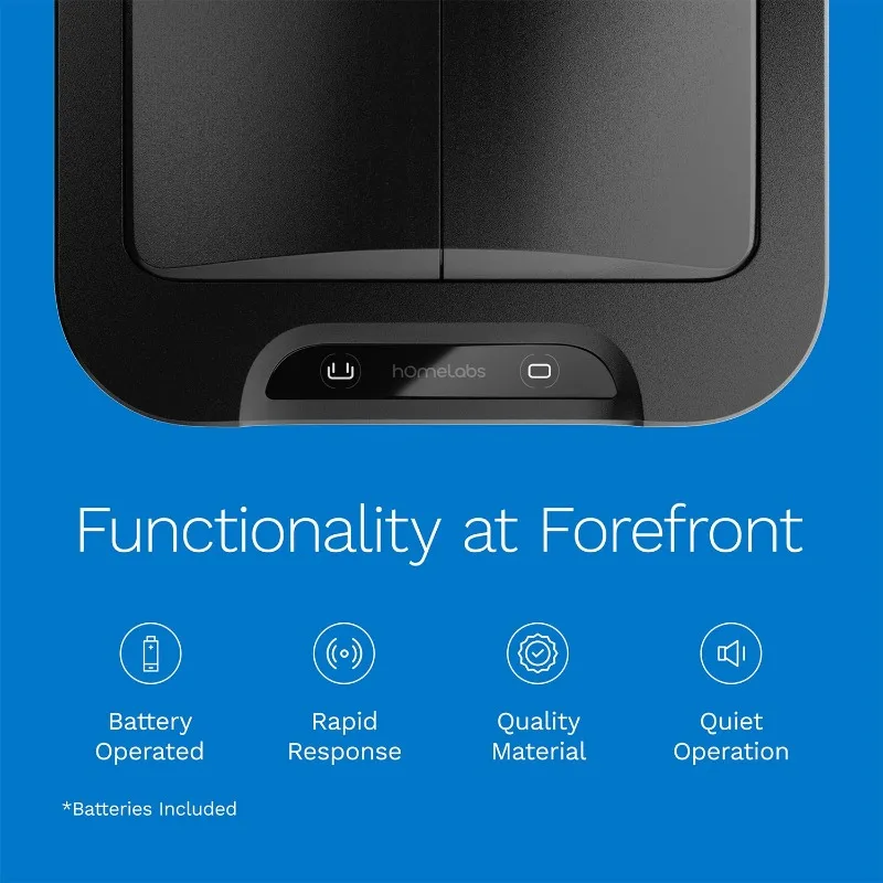 HOmeLabs - سلة مهملات المطبخ سعة 13 جالونًا - غطاء فراشة بمستشعر تلقائي قابل للسحب، يعمل بالبطارية مع البطاريات المتضمنة