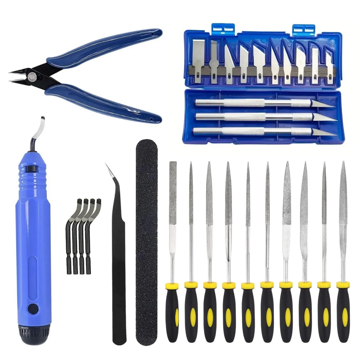 

32 Piece 3D Print Tool Kit Includes Debur Tool Cleaning Finishing Printing Tool Accessories for Cleaning Deburring 3D Prints