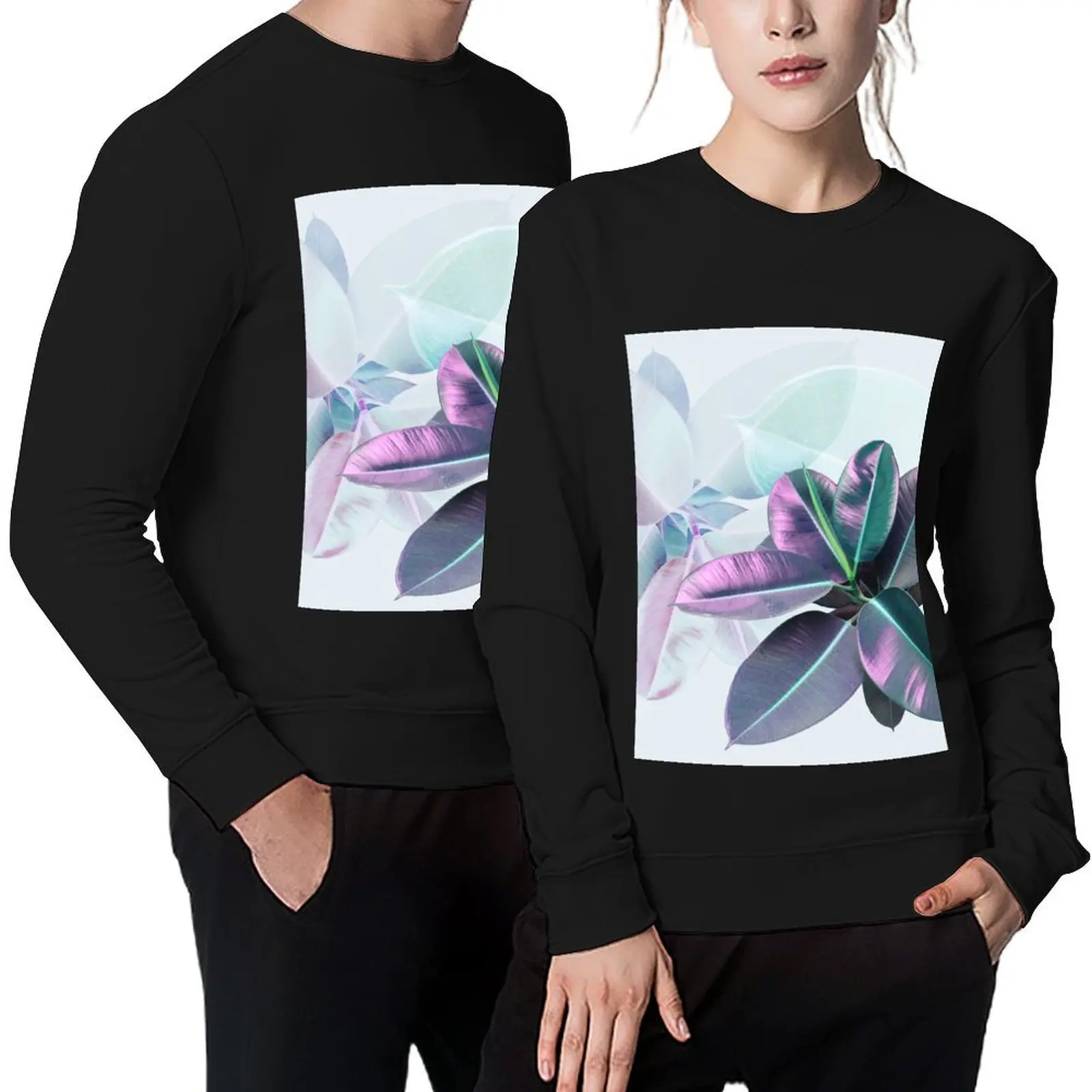

Violet Tropical Plant, Ficus Elastica Pullover mens clothes men clothes tracksuits men sweatshirt