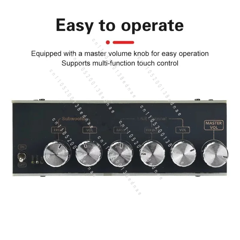 ZK-MT21S Version KTV Microphone and Audio All-in-one Machine 2.1 Channel Power Amplifier Board 50W + 50W + 100W