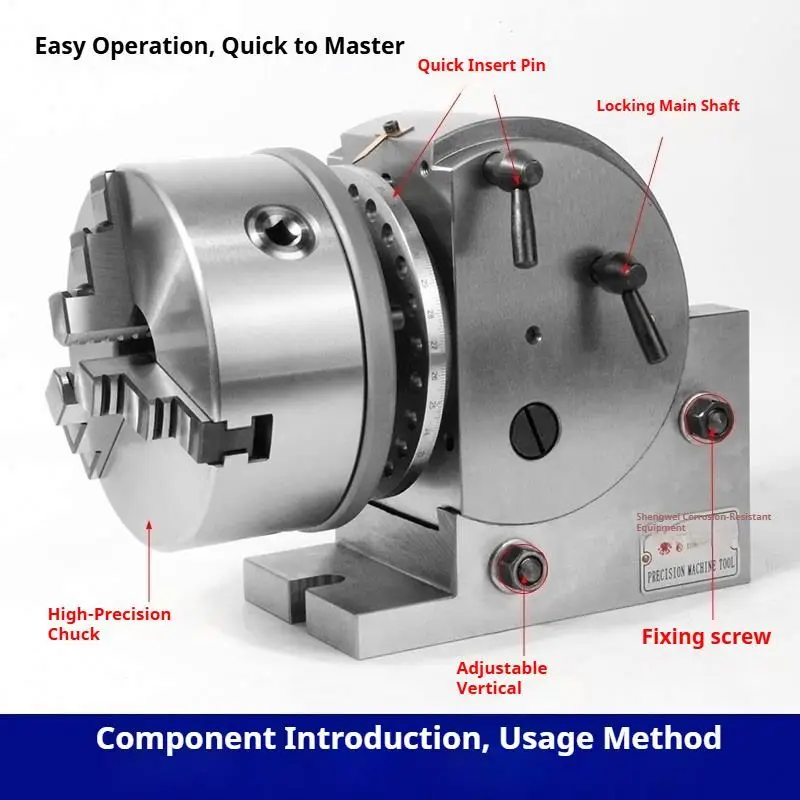 com cabeça divisória BS da fresadora industrial de componente de engrenagem de alta precisão - universal e simples