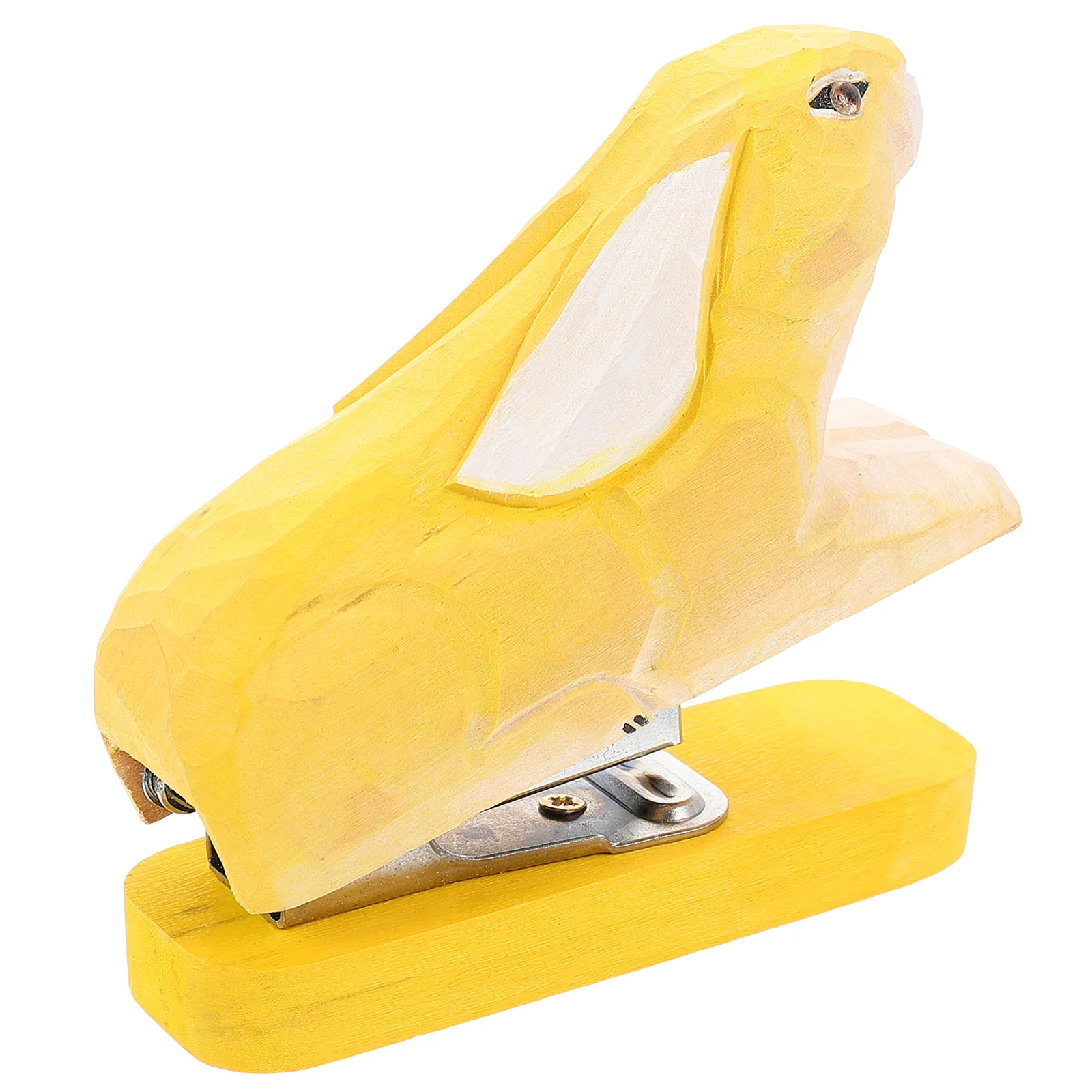 Mini Desk Stapler Child Office Animal Decor Animals Desktop Wooden Iron Supplies and Accessories Handmade Small
