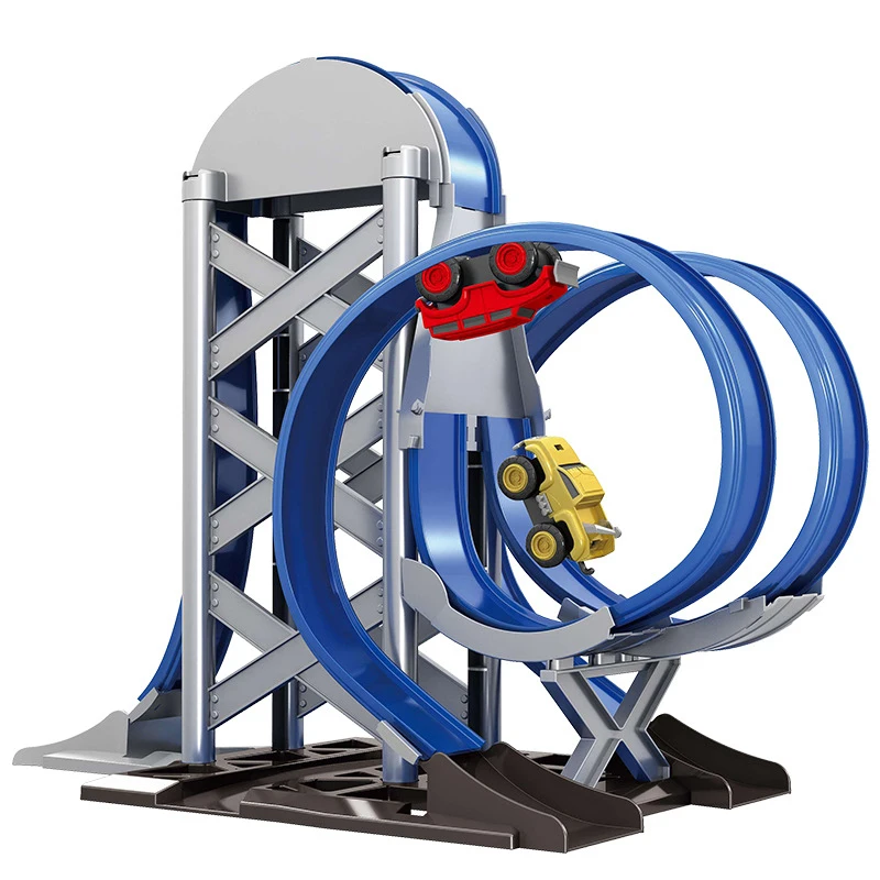 ミニ磁気鉄道車両セット小さなかわいい反重力スタントスピードダブルカーホイールモデル子供のための